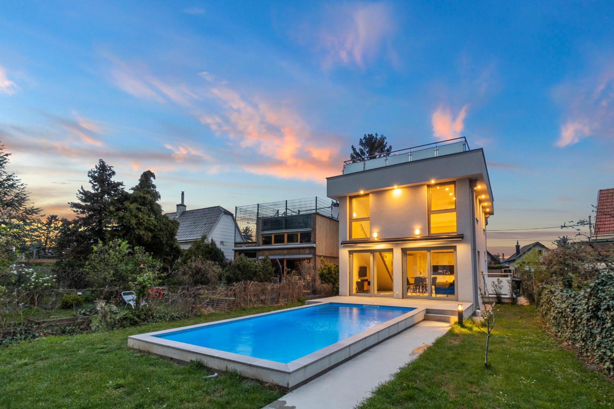 Villa Jaeger Mit Pool In Wien Exteriör bild